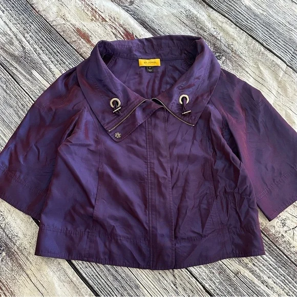 St. John Iridescent Purple Swing Jacket​​ - Picture 6 of 8